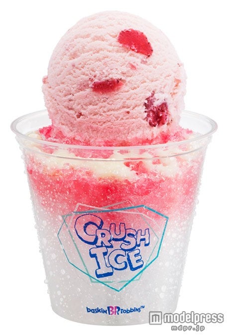 クラッシュアイス　いちごミルク￥470～