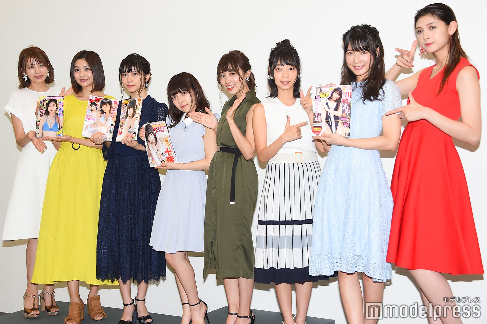 早瀬あや、林ゆめ、桃月なしこ、十味、黒木ひかり、青山ひかる、川崎あや、アンジェラ芽衣 （C）モデルプレス