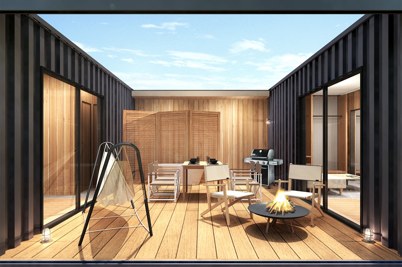 アウトドアデッキ／画像提供：藤田観光