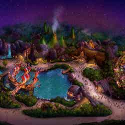 「ピーターパンのネバーランド」全景イメージ（夜）（C）Disney