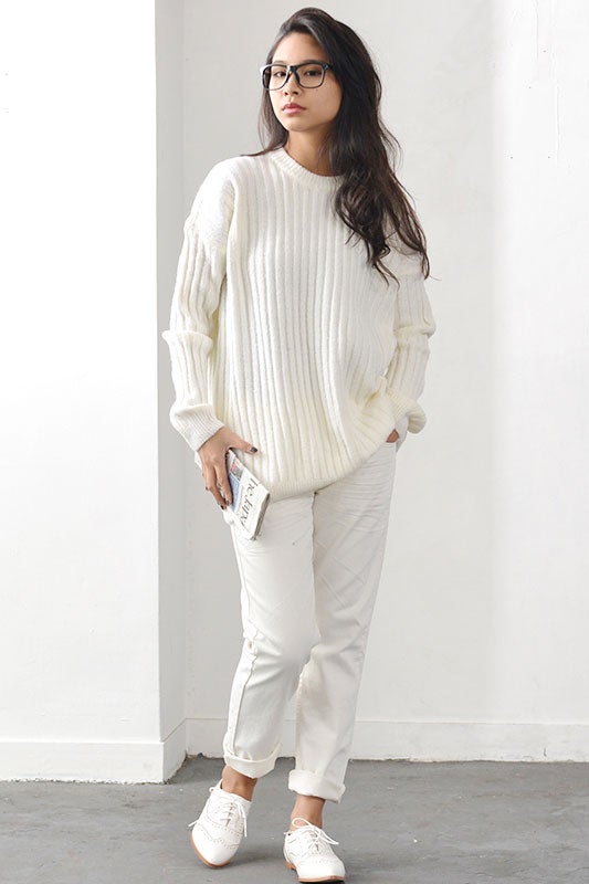 オーバーサイズがかわいいふんわりリブニット「coca」3,990円（税込）／画像提供：coca