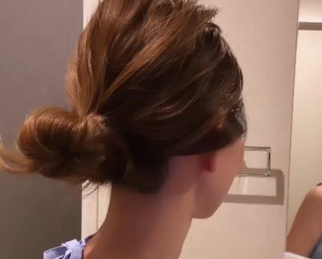 SAYU・ボブの無造作お団子ヘアアレンジ