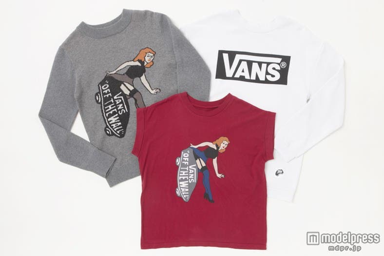 前回即完売となった「VANS」とのコラボアイテム・ロゴスウェット、Tシャツ、ニット(9月13日より順次発売)