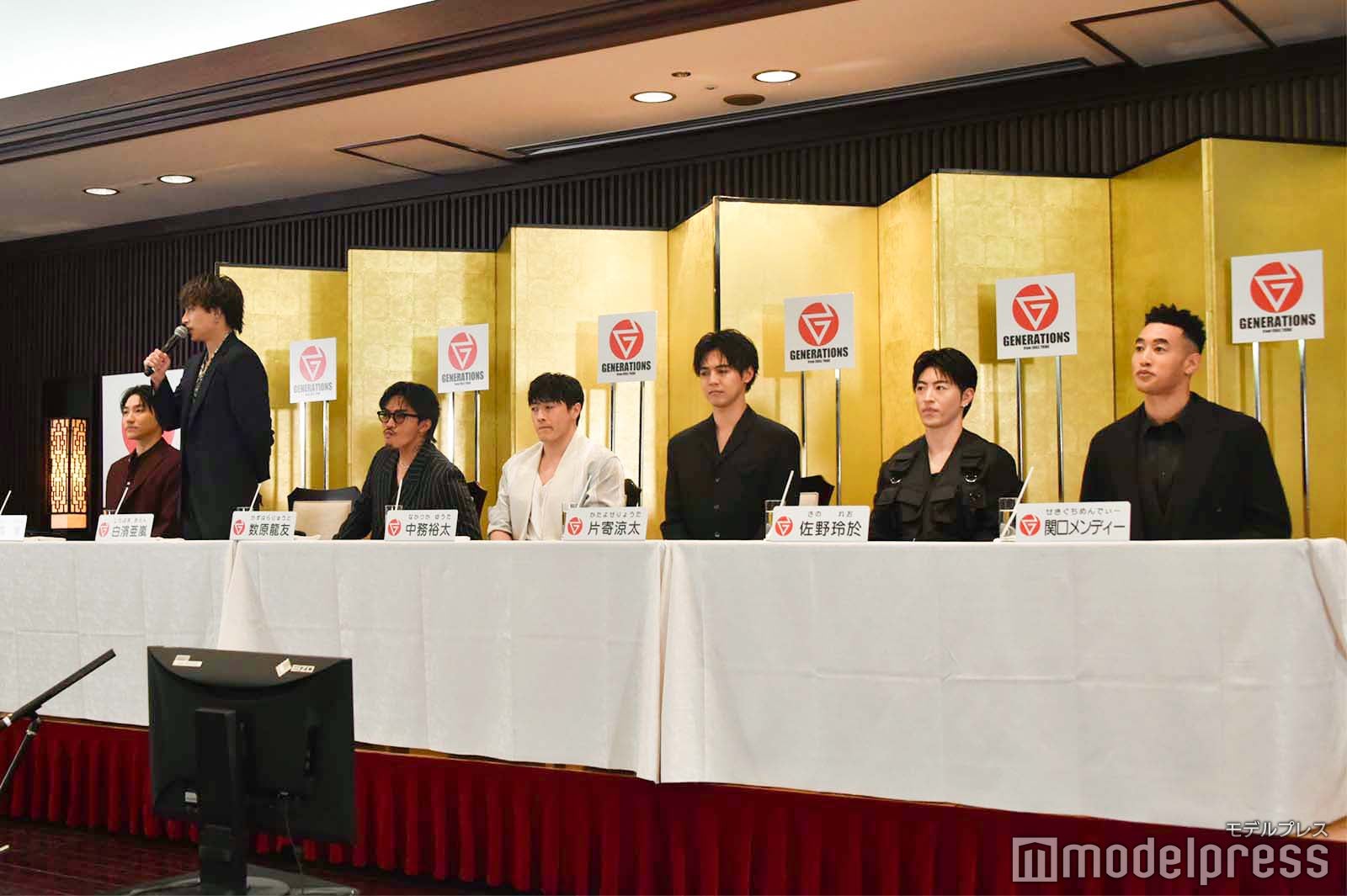 （左から）小森隼、白濱亜嵐、数原龍友、中務裕太、片寄涼太、佐野玲於、関口メンディー（C）モデルプレス