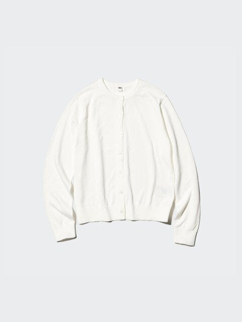 UVカットクルーネックカーディガン 2025ユニクロ女性おすすめUVカットクルーネックカーディガン
