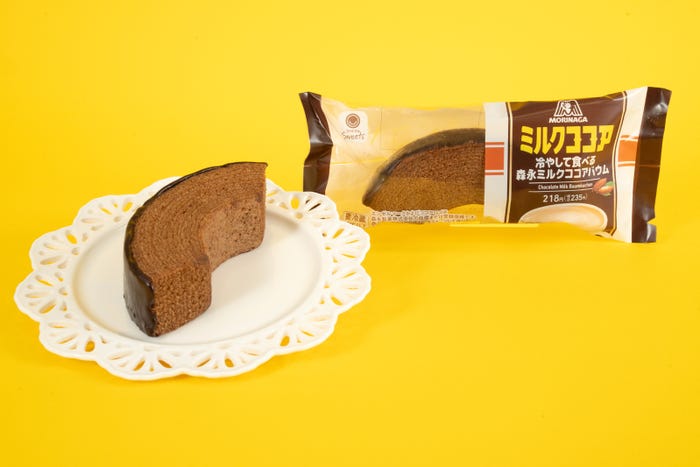 「冷やして食べる 森永ミルクココアバウム」税込235円(提供画像)