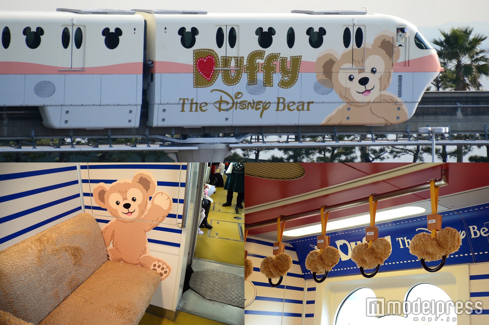 ダッフィーの“ふわもこ”モノレール初登場 シートもつり革も胸キュン＜写真特集＞
