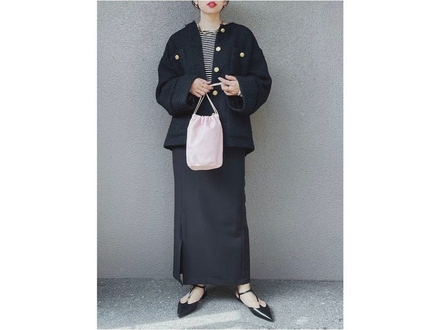 きちんと感のあるツイード素材のアイテムをカジュアルに着るのが今年の旬　出典：WEAR