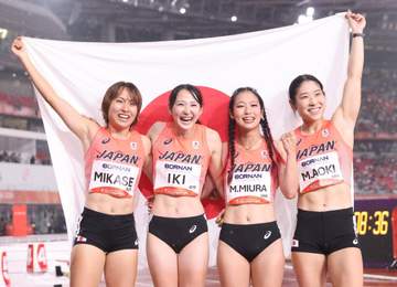 「見つかってしまった！」「可愛すぎて震える」アジア大会で脚光 美しきリレー女子に反響止まず「ハート射貫かれた」「美形で華がある」「筋肉も美しい」