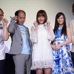 （左から）トレンディエンジェル、門脇佳奈子、上西恵、古東風太郎監督（C）モデルプレス