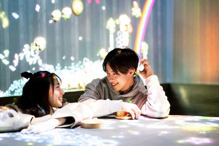 吉田伶香、りゅうと「恋とオオカミには騙されない」第2話(C)AbemaTV, Inc.