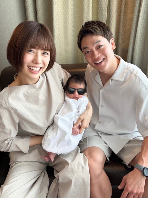 山崎夕貴アナ、おばたのお兄さん/おばたのお兄さんブログより