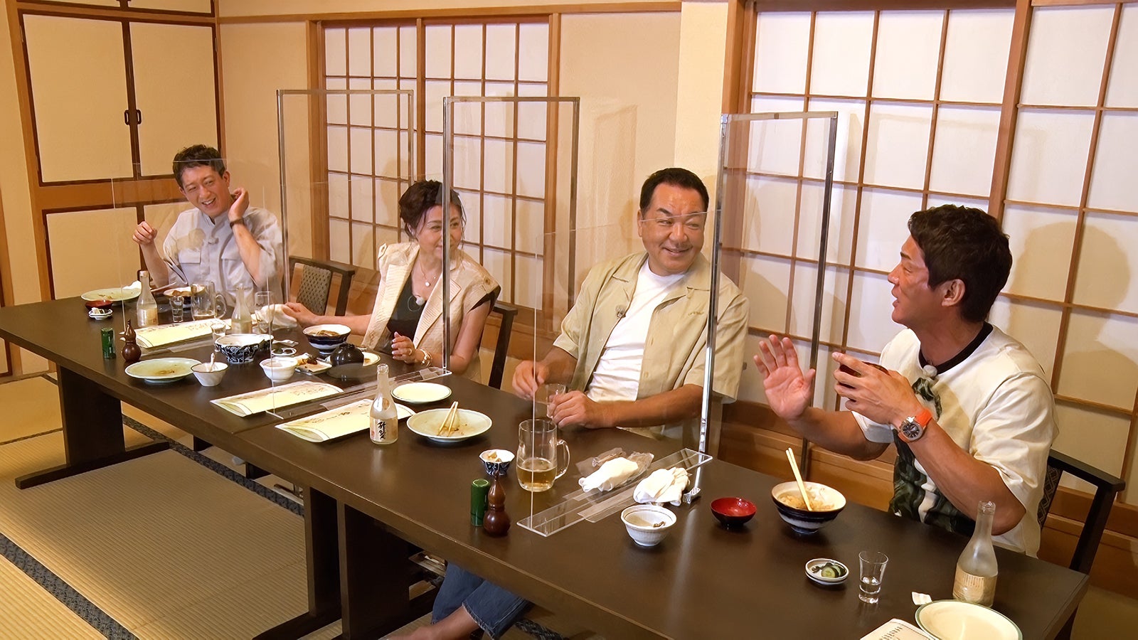 高橋茂雄、藤原紀香、槙原寛己、長嶋一茂 （C）テレビ朝日