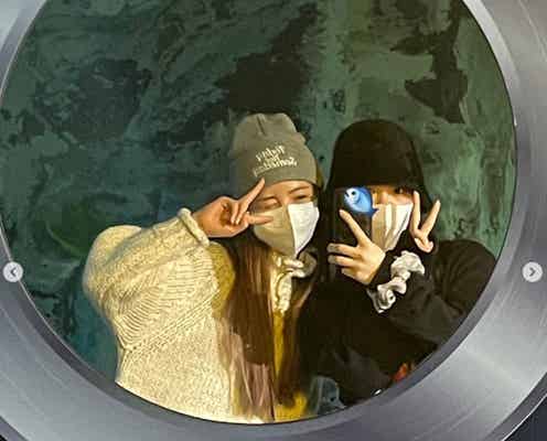 NiziUマヤ&リオ、水族館デート写真公開「遭遇したい」「オーラ漏れてる」の声
