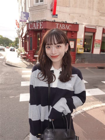 上田綺世の妻・由布菜月、ボーダー柄ニットの秋コーデ披露「どんなコーデでも似合いすぎ」