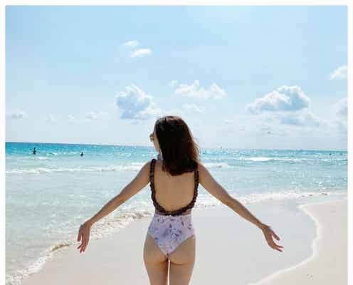 藤井サチ、美ヒップ眩しい水着ショットに絶賛の声「お尻綺麗すぎ」