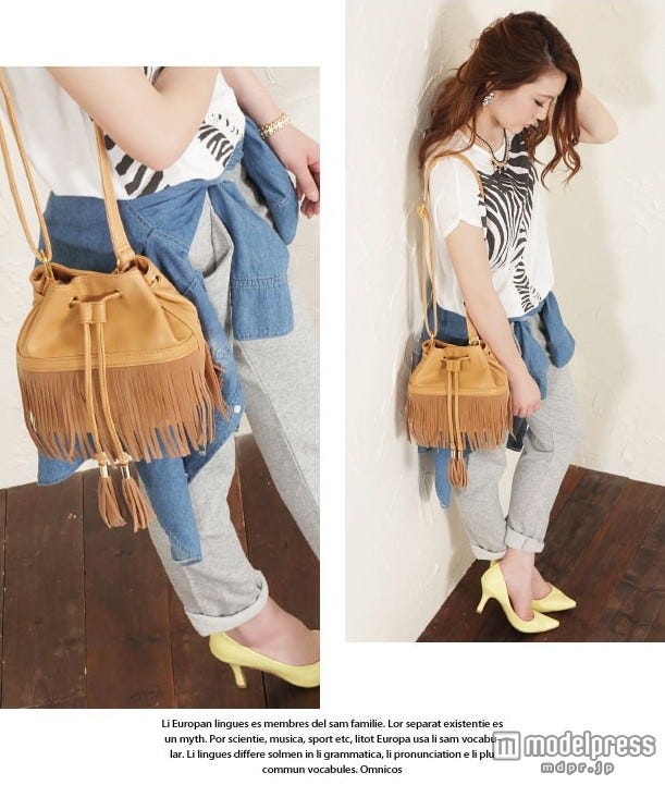 巾着型フリンジバッグ「REAL STYLE」4,104円(税込)