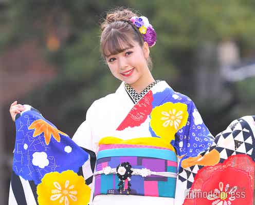 藤田ニコル、20歳の晴れ着は“インパクト抜群”ビビットカラーで大人可愛く 「全部やり尽くした」充実の1年振り返る