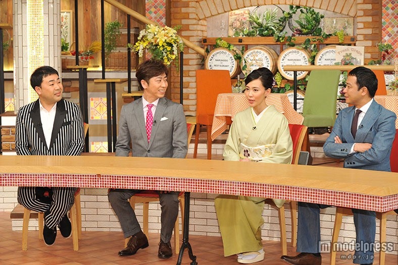 （左から）フットボールアワー・岩尾望、後藤輝基、木村佳乃、中山秀征