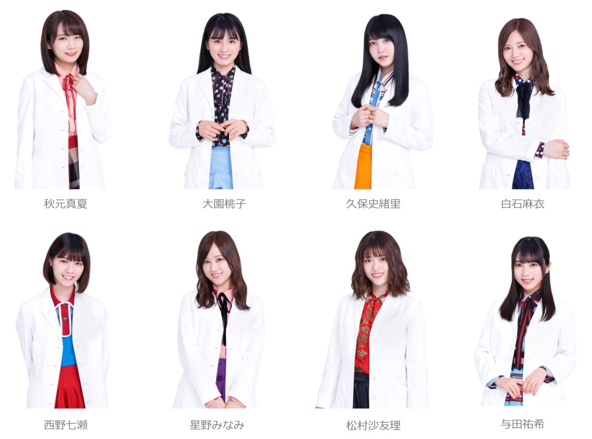 （上段左から時計回り）秋元真夏、大園桃子、久保史緒里、白石麻衣、与田祐希、松村沙友理、星野みなみ、西野七瀬（提供写真）