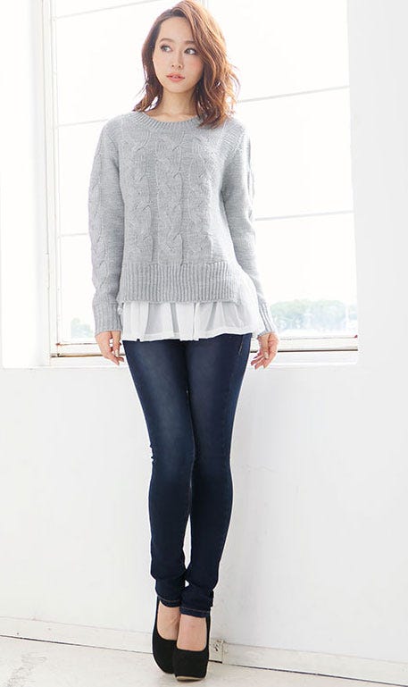 スッキリ裏起毛ストレッチ美脚スキニーデニムパンツ「神戸レタス」2380円(税込)/画像提供:神戸レタス