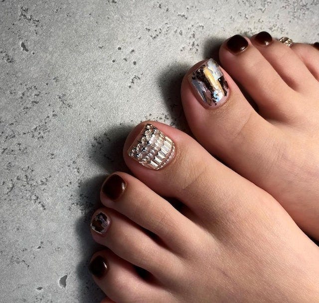 冬のフットネイル