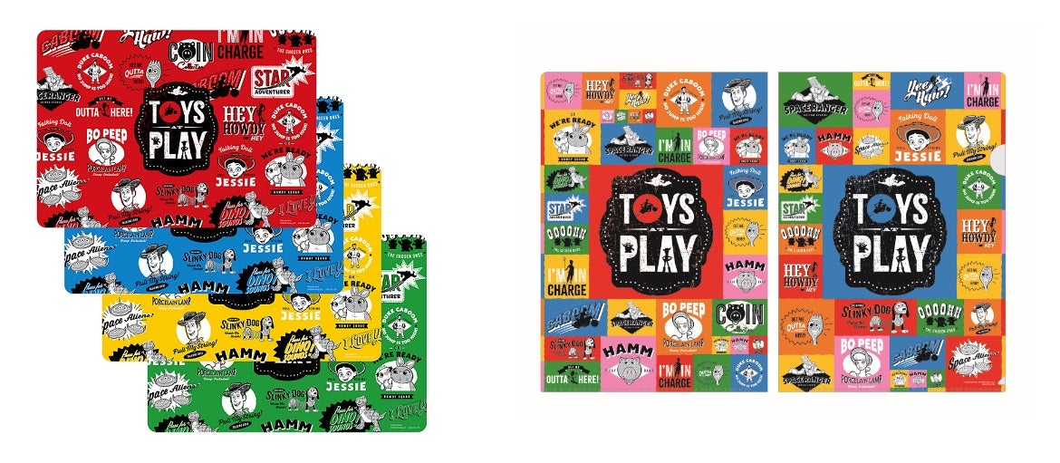 PPランチョンマット（4枚セット）　全1種  1,500円、A4クリアファイル Vol.2　全1種  400円（C）Disney／Pixar（C）POOF-Slinky，LLC