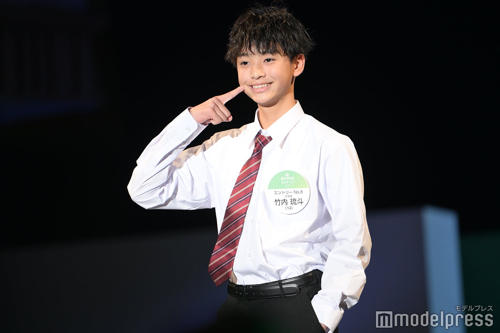 竹内琉斗くん「男子中学生ミスターコン2023」ファイナル審査の様子（C）モデルプレス
