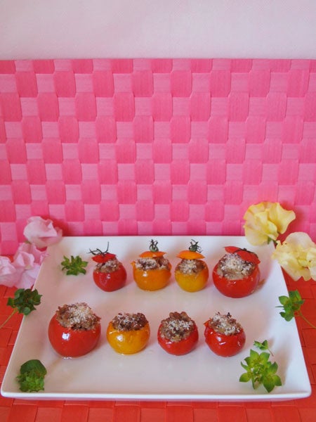 「ころころトマトしゅうまい♪」