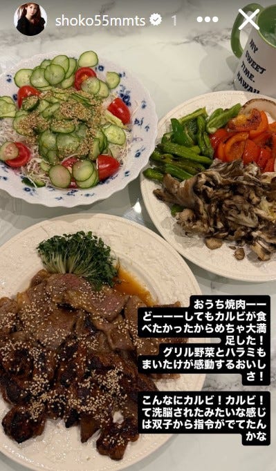 中川翔子Instagramストーリーズより