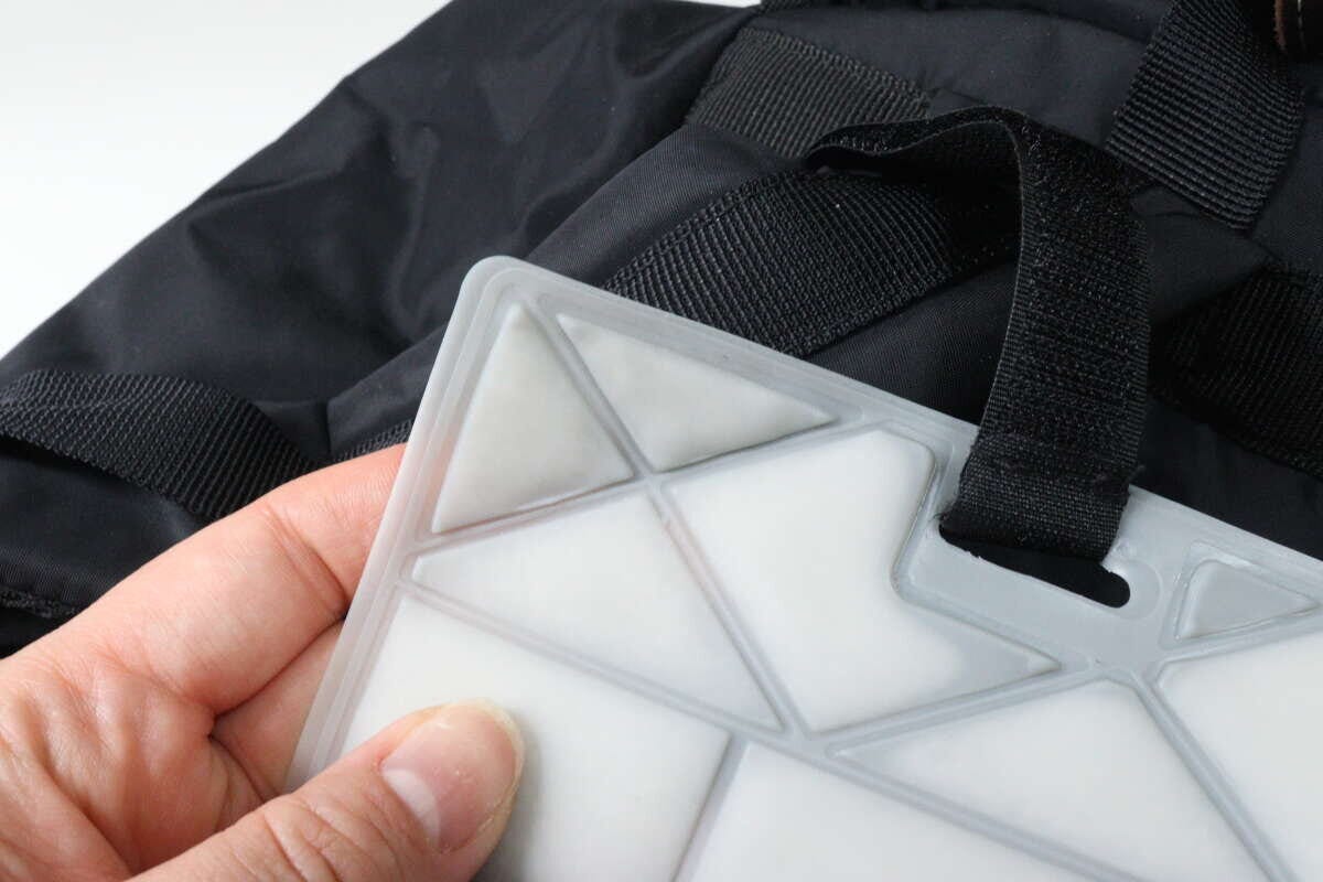 リュック用ひんやりパッド　使用例