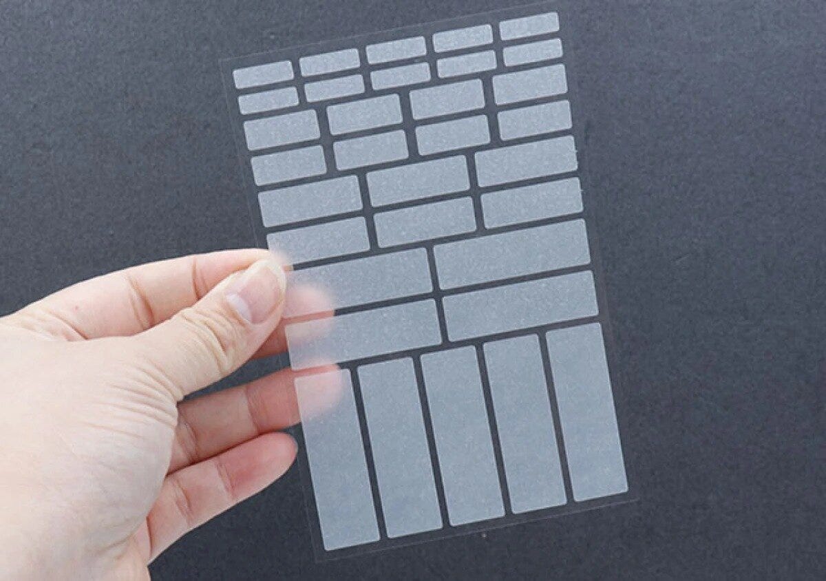 ダイソー　半透明シール（長方形）