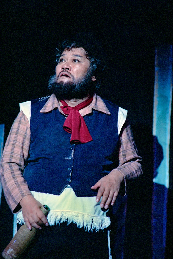 西田敏行さん／平成8年（1996年）「屋根の上のヴァイオリン弾き」舞台写真西田敏行さん