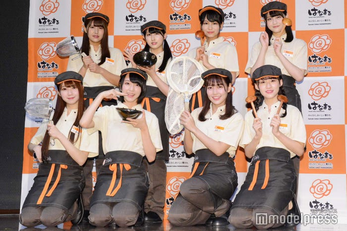 (前列左より)大谷映美里、野口衣織、諸橋沙夏、音嶋莉沙(後列左より)佐竹のん乃、山本杏奈、大場花菜、高松瞳 (C)モデルプレス