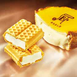 PABLOチーズタルトがモナカアイスに　ホワイトチョコ×アプリコットソースで再現／画像提供：赤城乳業株式会社