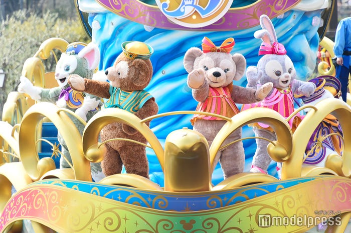 ジェラトーニ、ダッフィー、シェリーメイ、ステラ・ルー/東京ディズニーシー/水上グリーティング「ハピエストセレブレーション・オン・ザ・シー」(C)モデルプレス(C)Disney