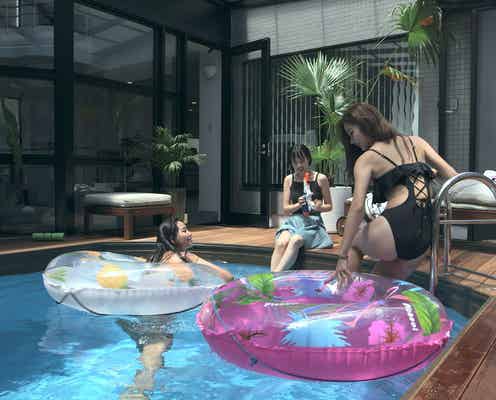 【テラスハウス・新東京編】女子が水着姿披露 新メンバー愛華の“誘い方”が話題に「いちいちエロい」