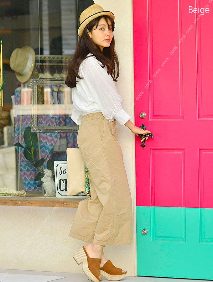 タック入りカジュアルガウチョパンツ「coca」5,990円（税込）／画像提供：coca