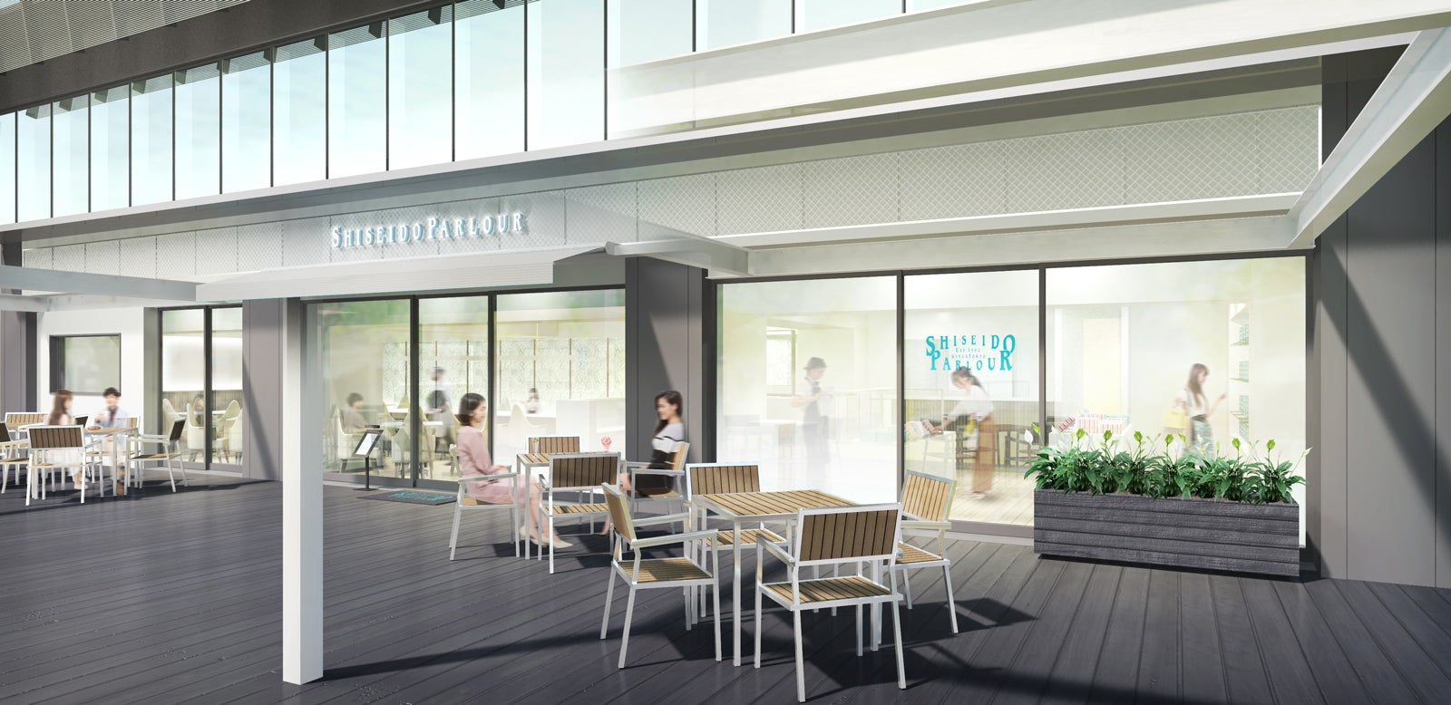 外観イメージパース／画像提供：資生堂パーラー