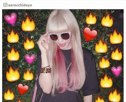 紗蘭、ストロベリーピンクで夏仕様イメチェン「可愛い」の声相次ぐ