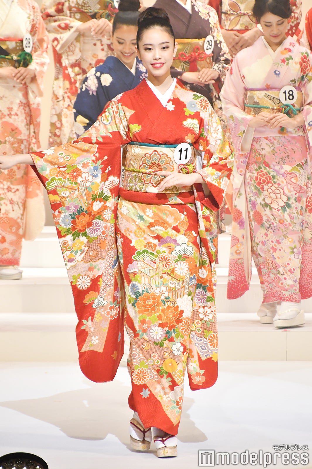 着物審査の様子／「2020ミス・インターナショナル日本代表選出大会」（C）モデルプレス