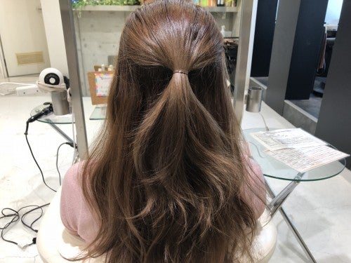 ハーフアップを作る