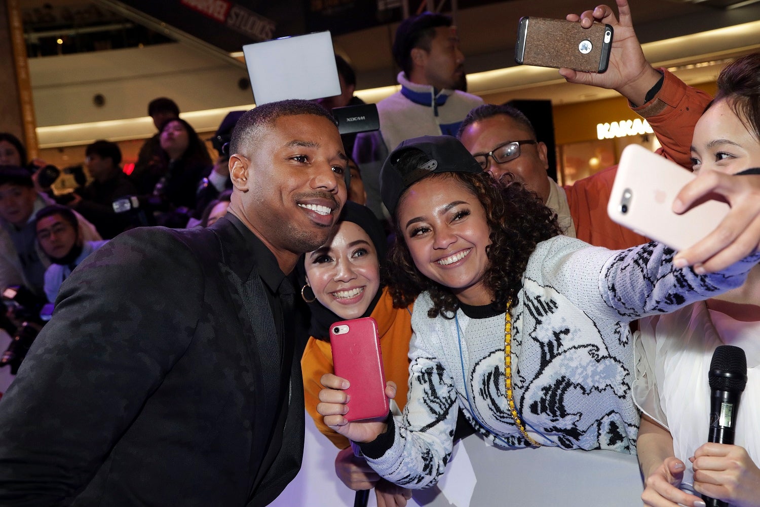 「ブラックパンサー」韓国プレミアより（C）Marvel Studios 2018