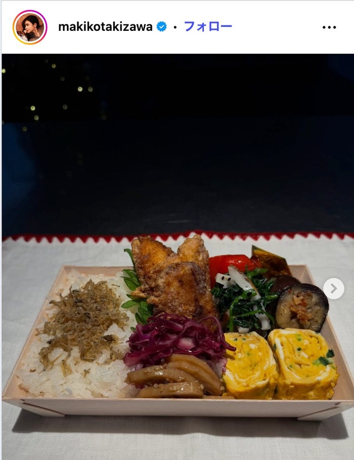 滝沢眞規子Instagramより