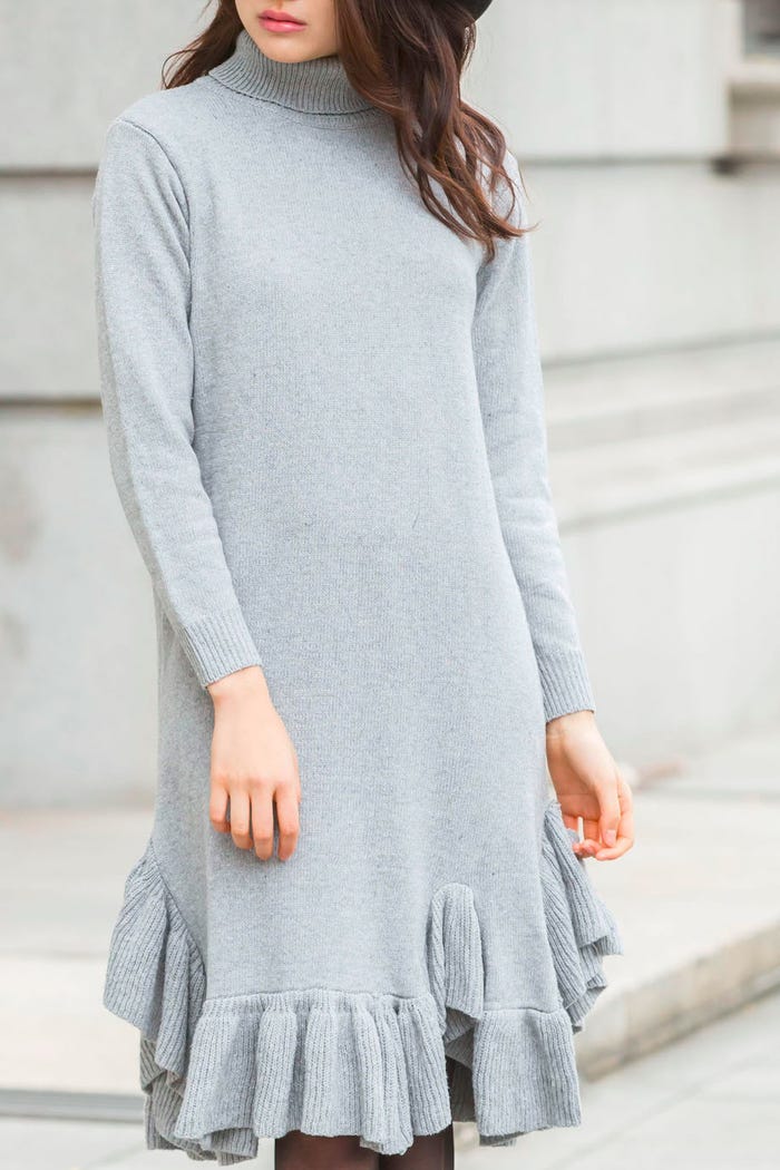 ニットラッフルワンピ「garden by Valmuer」9,450円/画像提供:garden by Valmuer