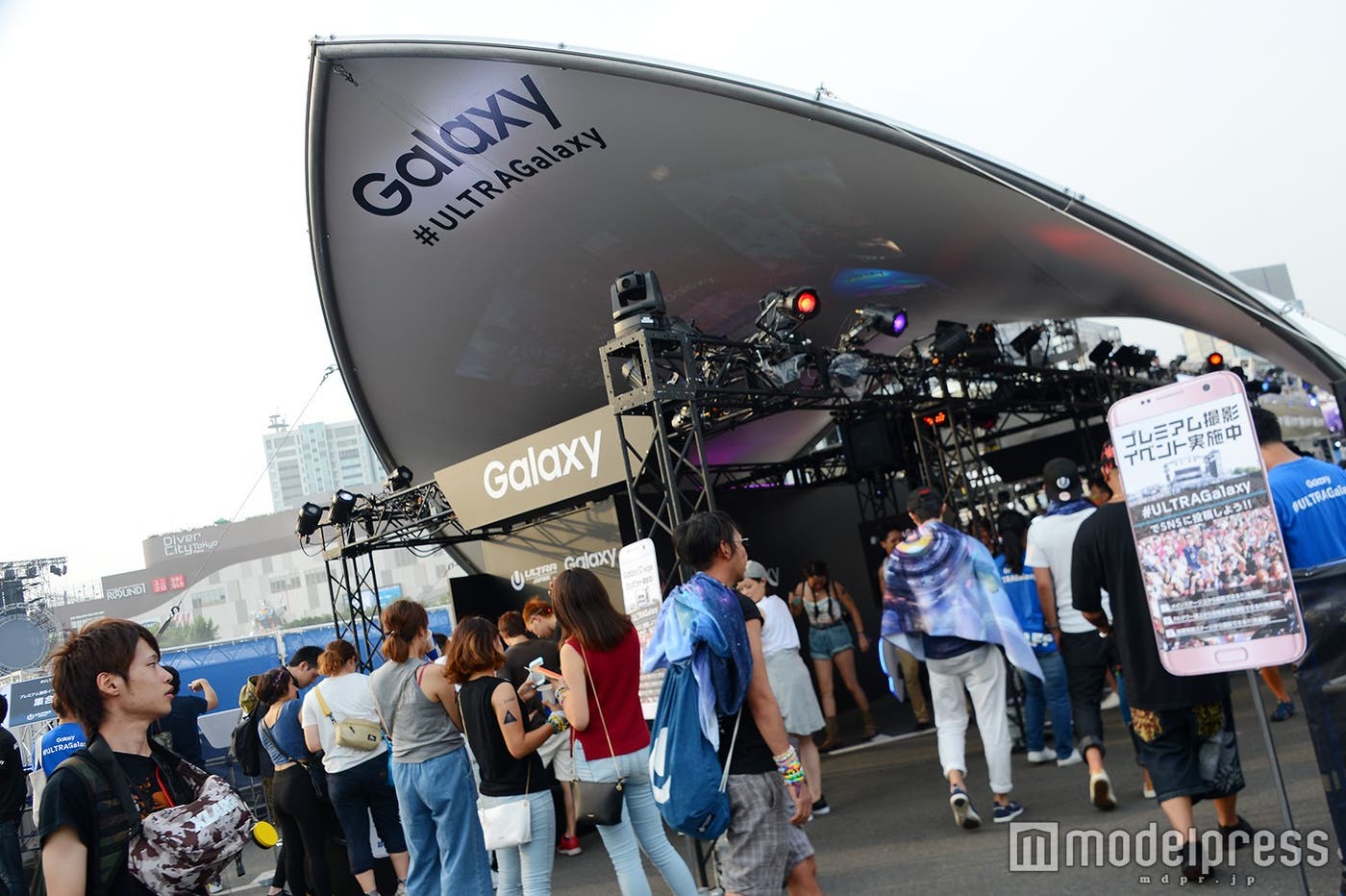 “Experienceゾーン”にあるGalaxyメインブース(C)モデルプレス