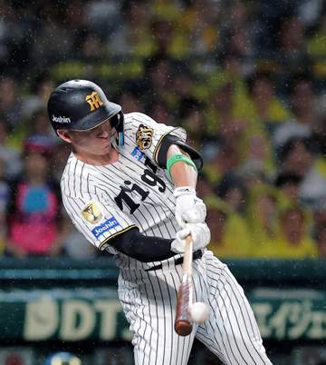 阪神・ディベイニーが来日初安打 代打で「思い切って」初打席＆初球で決めた 甲子園大歓声「最高でしたね」