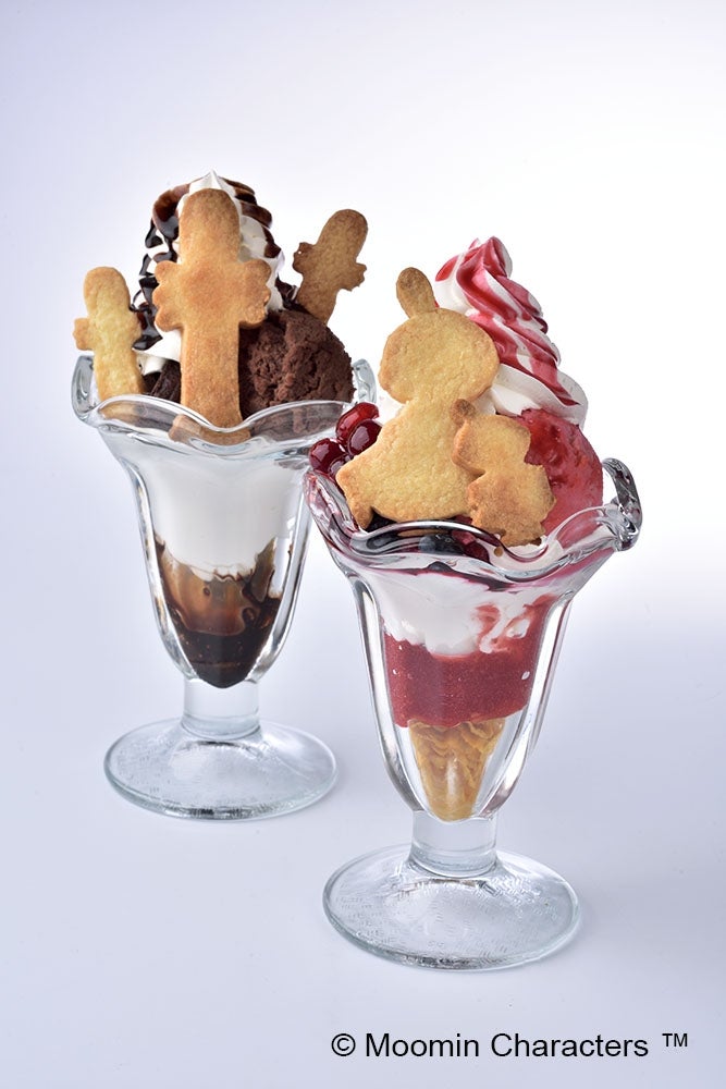 ニョロニョロサンデー、リトルミイサンデー各200＄（台湾ドル）（C）Moomin Characters