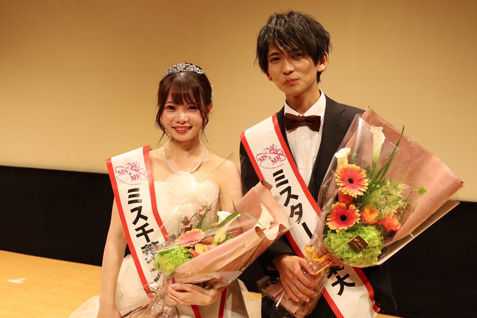 「ミス千葉大」グランプリの宮崎ゆあはさん、「ミスター千葉大」グランプリの芝田敦史さん（提供写真）