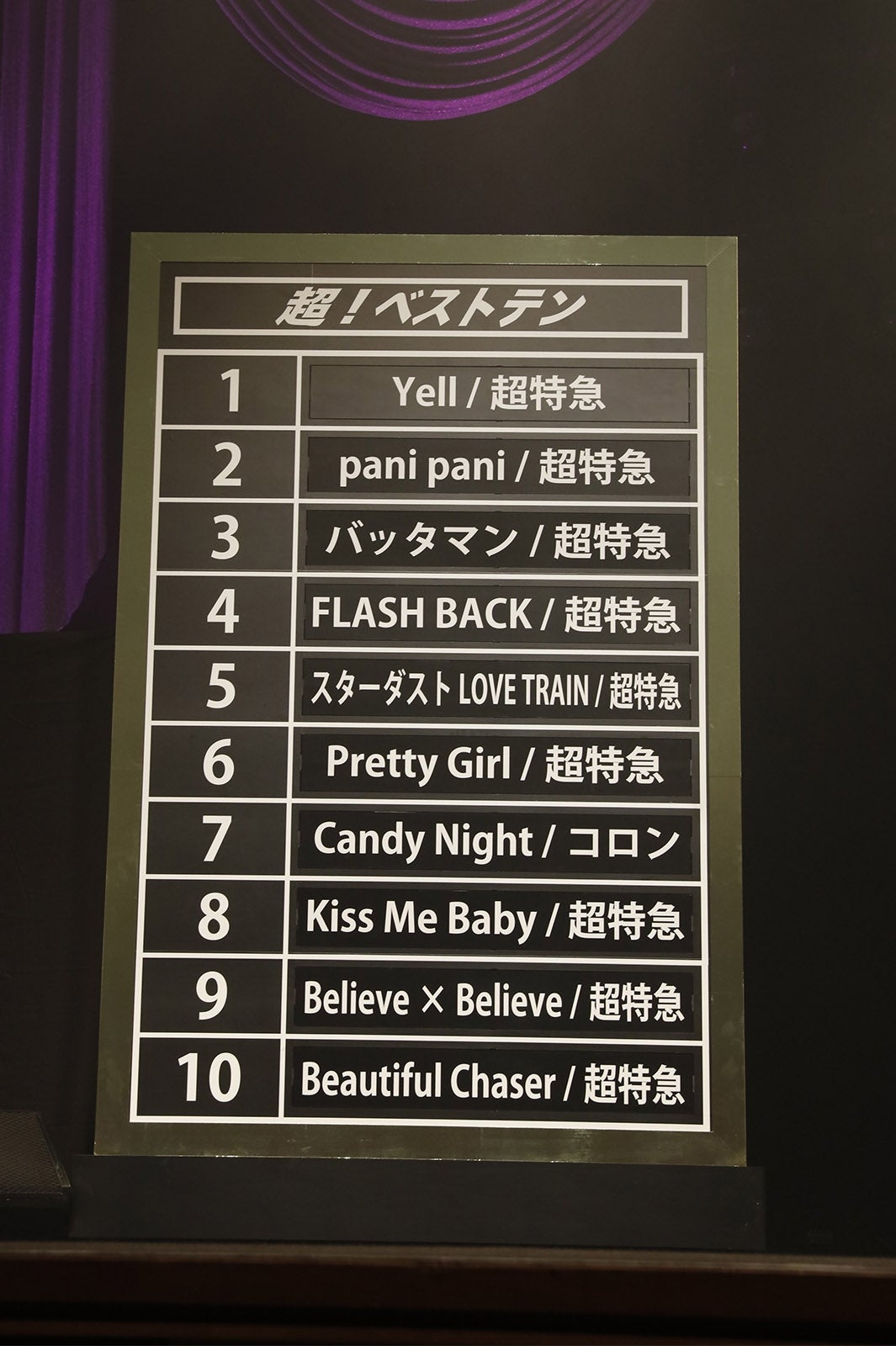 超特急の「超！ベストテン」（写真提供：SDR／カメラマン：M.ミチコ）